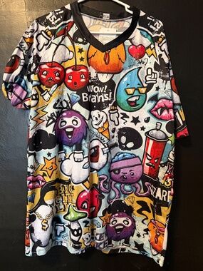 Men’s 4XL Cycling Jersey MTB Bike Shirt Graffiti Graphic Polyester Streetwear